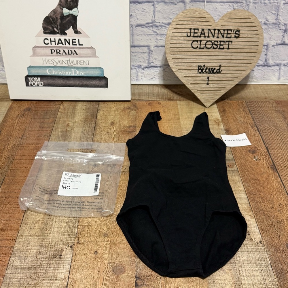Classic Tank Leotard
CL11870 
Weissman Dancewear nwt 
Size 10/12 
Black